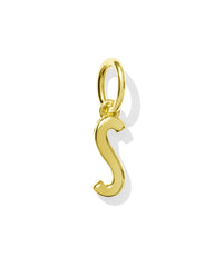 Metal Letter S 18k Gold Vermeil Charm