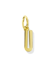 Metal Letter U 18k Gold Vermeil Charm