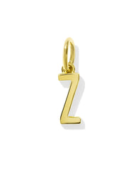 Metal Letter Z 18k Gold Vermeil Charm