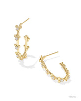 Disney | Kendra Scott Gold Mickey Mouse and Minnie Mouse Hoop Earrings in White CZ
