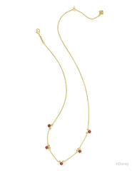 Disney | Kendra Scott Gold Mickey Mouse and Minnie Mouse Strand Necklace in Pink Crystal