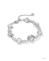 Disney | Kendra Scott Silver Mickey Mouse and Minnie Mouse Tennis Bracelet in White CZ