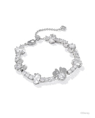 Disney | Kendra Scott Silver Mickey Mouse and Minnie Mouse Tennis Bracelet in White CZ
