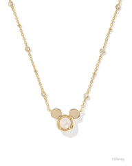 Disney | Kendra Scott Gold Mickey Mouse Short Pendant Necklace in Freshwater Cultured Pearl