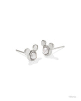 Disney | Kendra Scott Silver Mickey Mouse Stud Earrings in Freshwater Cultured Pearl