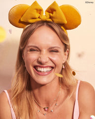 Disney | Kendra Scott Gold Mickey Mouse and Minnie Mouse Strand Necklace in White CZ