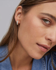 Mikki Pave Huggie Earrings in Gold