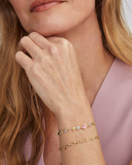 Mini Elisa and Abbie Gold Set of 2 Delicate Chain Bracelets