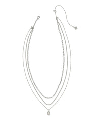 Mini Elisa Silver Triple Strand Necklace