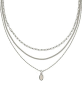 Mini Elisa Silver Triple Strand Necklace