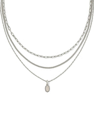 Mini Elisa Silver Triple Strand Necklace
