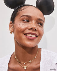 Disney | Kendra Scott Gold Minnie Mouse Short Pendant Necklace in Freshwater Cultured Pearl