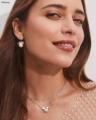 Disney | Kendra Scott Silver Minnie Mouse Short Pendant Necklace in Freshwater Cultured Pearl