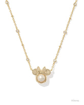 Disney | Kendra Scott Gold Minnie Mouse Short Pendant Necklace in Freshwater Cultured Pearl