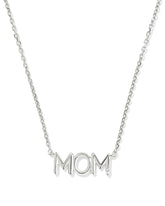 Mom Sparkle Sterling Silver Short Pendant Necklace