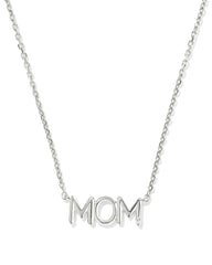Mom Sparkle Sterling Silver Short Pendant Necklace
