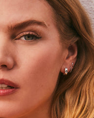 Moon Single Stud Earring in Sterling Silver