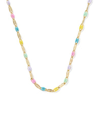 Multicolor Mirror 18k Gold Vermeil Chain Necklace
