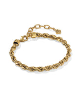 Noble Rope Link and Chain Bracelet in Vintage Gold