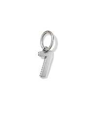 Large Metal Number 7 Oxidized Sterling Silver Charm