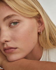 0.15 ct Penelope 16mm Hoop Earrings in 14k Yellow Gold