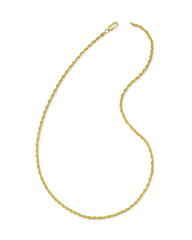 Ryan 22" Rope Chain Necklace in 18k Gold Vermeil