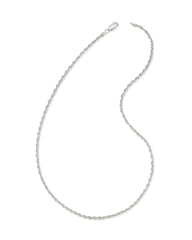 Ryan 22" Rope Chain Necklace in Oxidized Sterling Silver