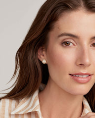 Sand Dollar Gold Stud Earrings