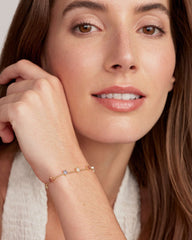 Sierra Star Gold Crystal Delicate Chain Bracelet