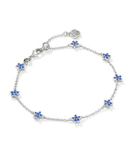 Sierra Silver Star Crystal Delicate Chain Bracelet