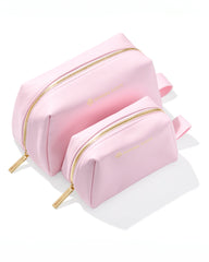 Small Cosmetic Zip Case in Pink