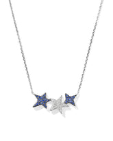 Star Cluster 14k White Gold Pendant Necklace