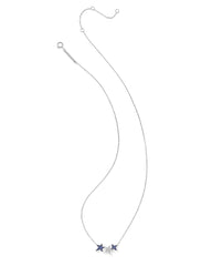 Star Cluster 14k White Gold Pendant Necklace