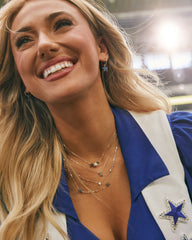 Star 14k White Gold Huggie Earrings