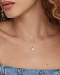 Star of David Pendant Necklace in Sterling Silver