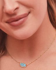 Elisa Gold Texas Necklace in Turquoise Magnesite