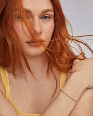 14k Yellow Gold Tennis Bracelet in White Diamond