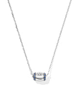 Tiny Football 14k White Gold Pendant Necklace