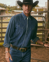 Weston Oxidized Sterling Silver Cuff Bracelet in Turquoise