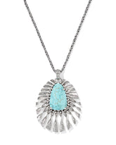 Zahara Vintage Silver Large Long Pendant