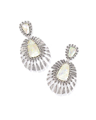 Zahara Vintage Silver Statement Earrings