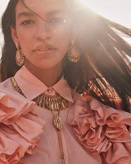 Zahara Vintage Gold Statement Necklace