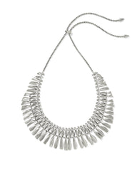 Zahara Vintage Silver Statement Necklace