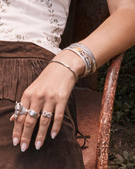 Sophee Cuff Bracelet in Oxidized Sterling Silver