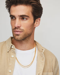 Beck Round Box Chain Necklace in 18k Gold Vermeil