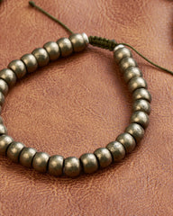 Cade Oxidized Sterling Silver Beaded Bracelet in Pyrite