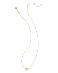 Diamond Accent 14k Yellow Gold Longhorn Necklace in White Diamond