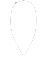 15" Thin Chain Necklace in 14k White Gold