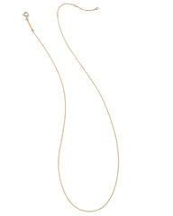 20" Thin Chain Necklace in 14k Yellow Gold