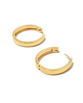 Flat Medium 25mm Hoop Earrings in 18k Gold Vermeil